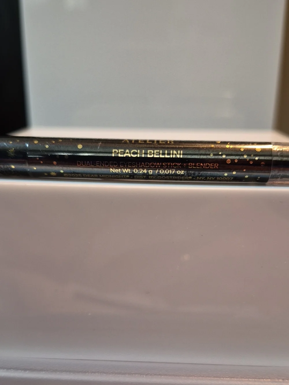 Dear Midnight Dual-Ended Eyeshadow Stick+Blender: Peach Bellini, Sealed, New Cau